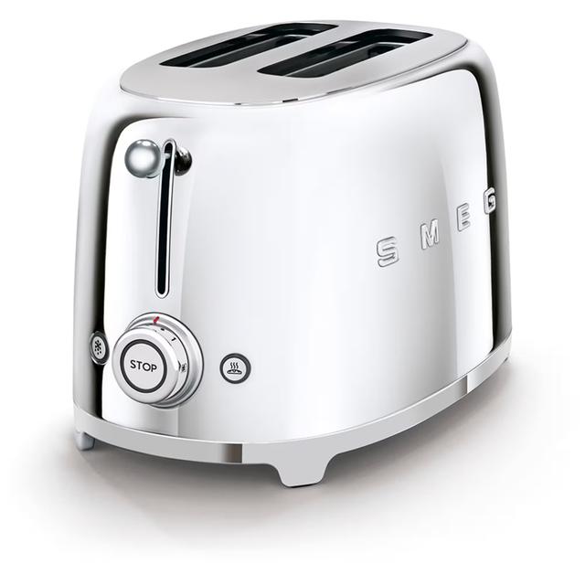Smeg brödrost för 2 skivor, krom
