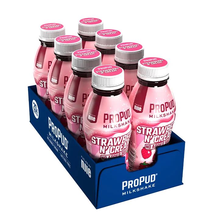 8 x ProPud Proteinmilkshake Jordgubb 330 ml