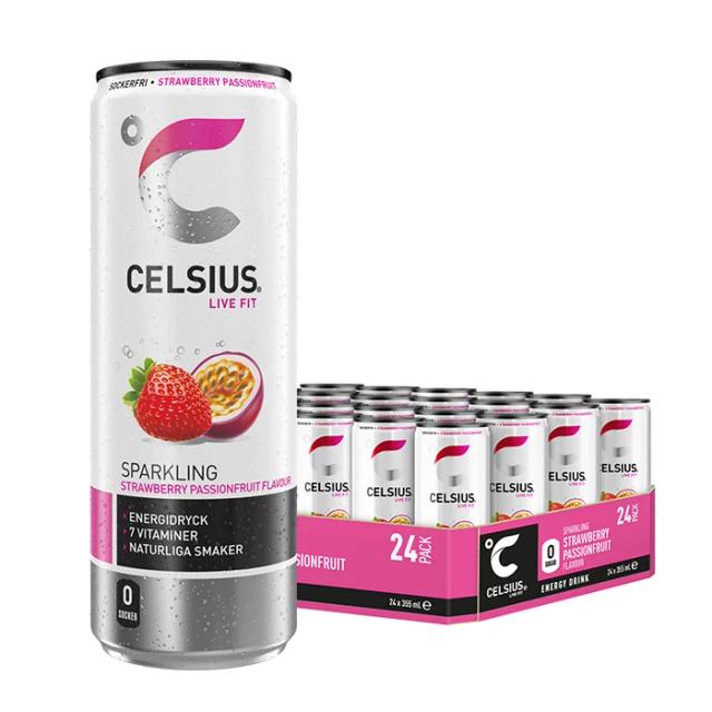 24 x Celsius Strawberry Passionfruit 355 ml