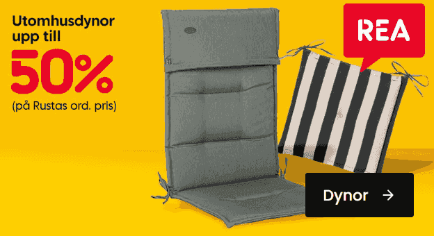 Dynor för utemöbler i slitstarkt material - 50% rabatt! 