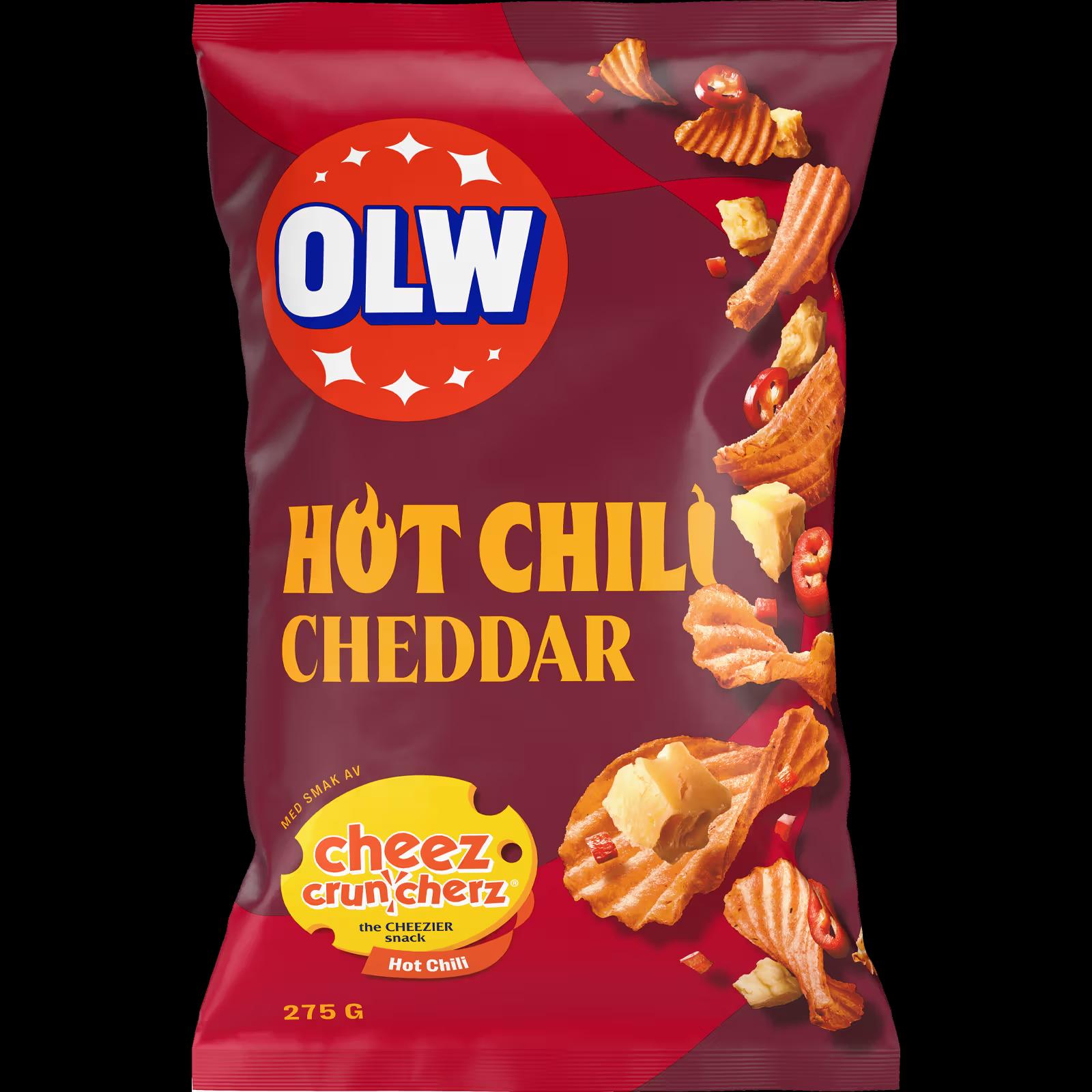 OLW Hot Chili Cheddar Chips 275 g
