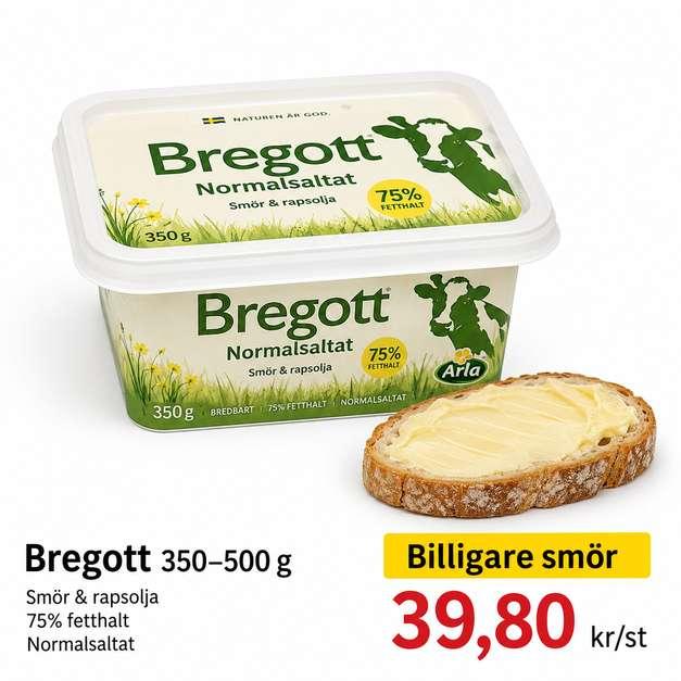 Bregott. Billigare smör. 350-500 g.