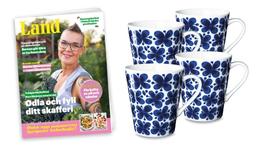 Tidningen Land, 12 nr GÅVA: 2 x Mon Amie-mugg, 34 cl