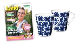 Tidningen Land, 12 nr GÅVA: 2 x Mon Amie-mugg, 34 cl