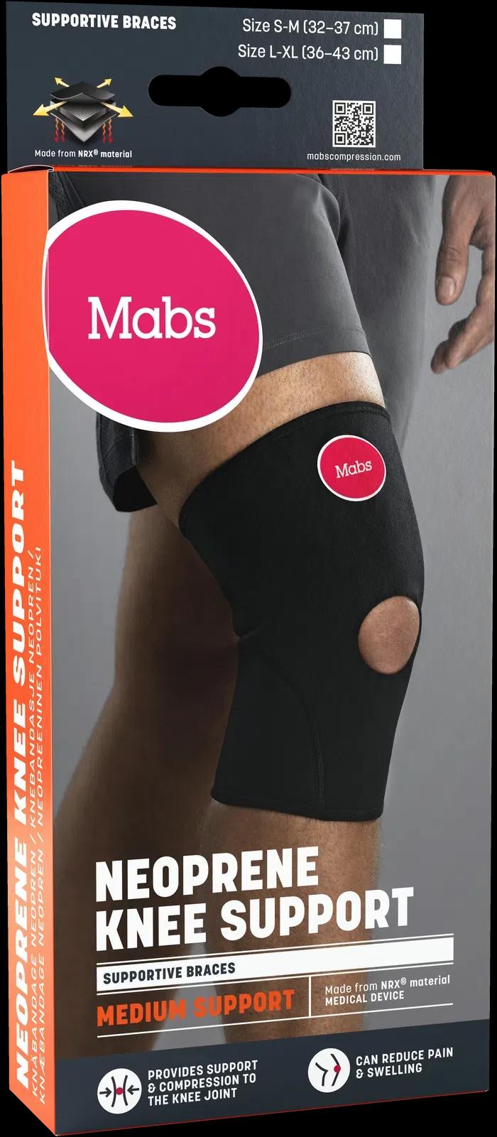 Mabs Neopren Knäbandage Svart L/XL – stöd
