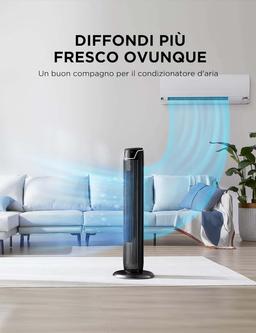 Midea FZ10-17JR Black Tower Fan