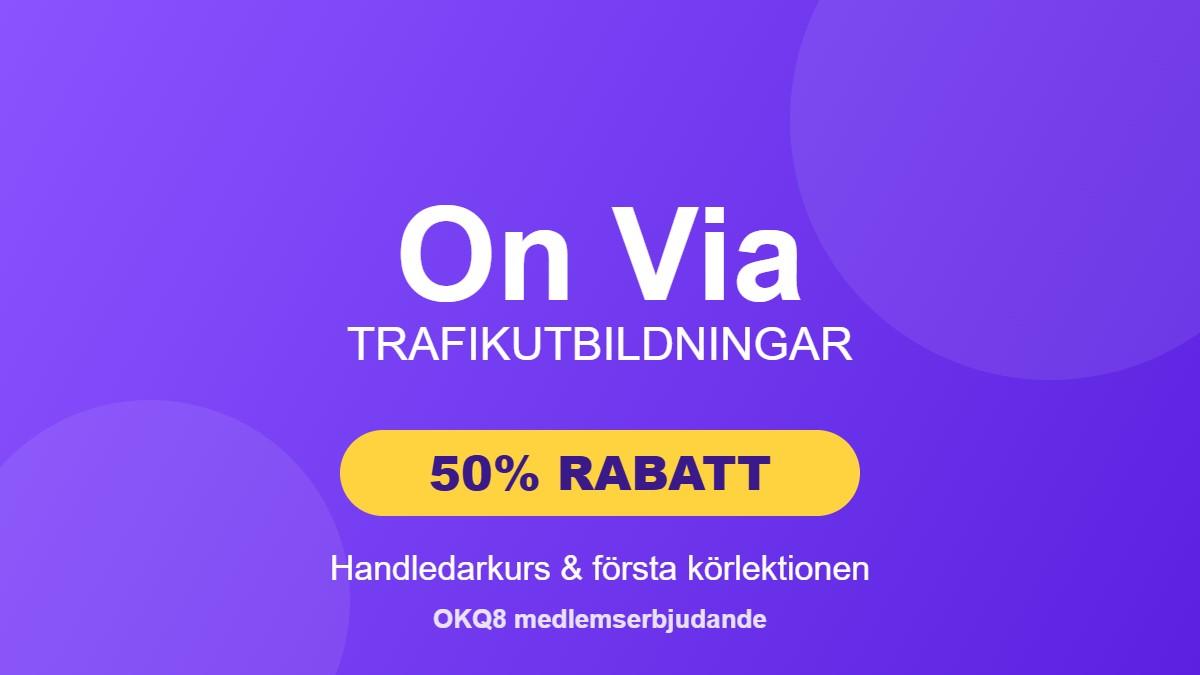50% rabatt på handledarkurs och första körlektionen hos On Via