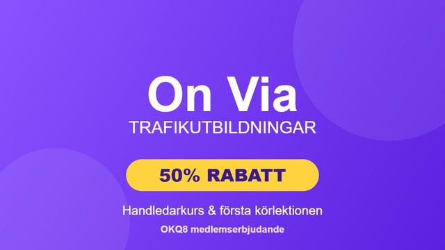 50% rabatt på handledarkurs och första körlektionen hos On Via