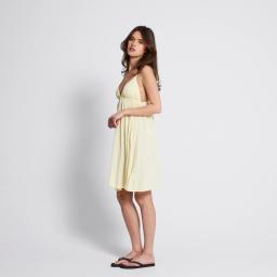 Charlene Crinkled V-Neck Midi Dress