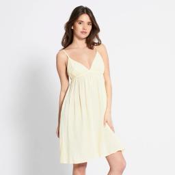 Charlene Crinkled V-Neck Midi Dress