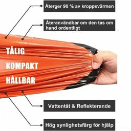 Nödkit med vevradio, solceller och nödsovsäckar