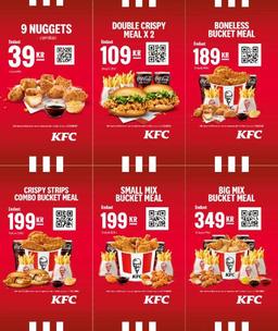 KFC nya kuponger: 9 nuggets 39 kr, Twister 49 kr, buckets m.fl.