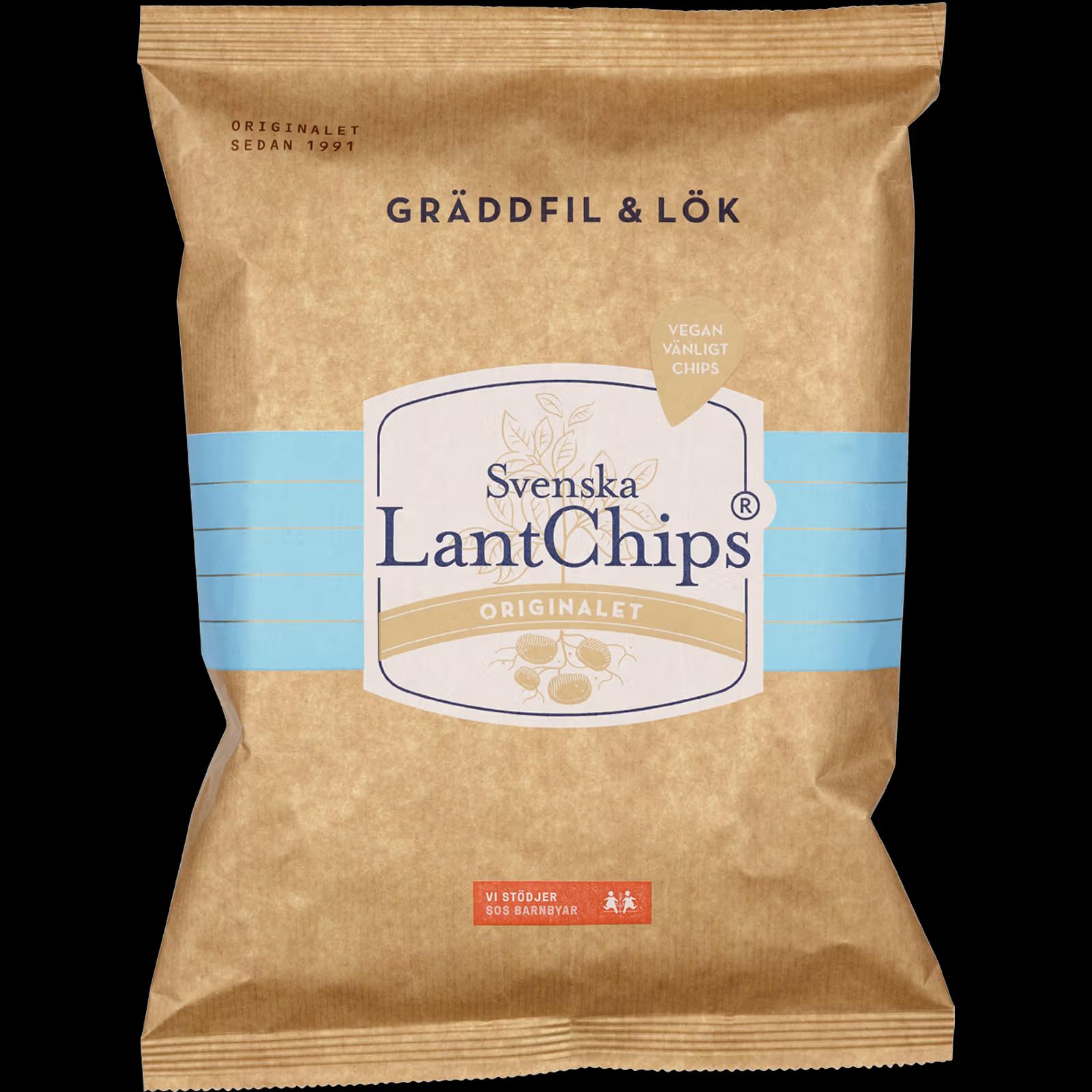 Lantchips Gräddfil och Lök 200 g