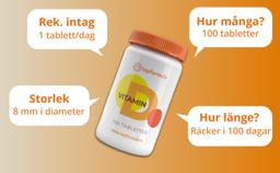 D-vitamin 2000 IE 50 µg 100 tabletter