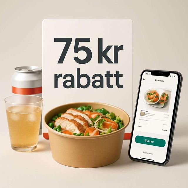 Få 75 kr rabatt hos Wolt