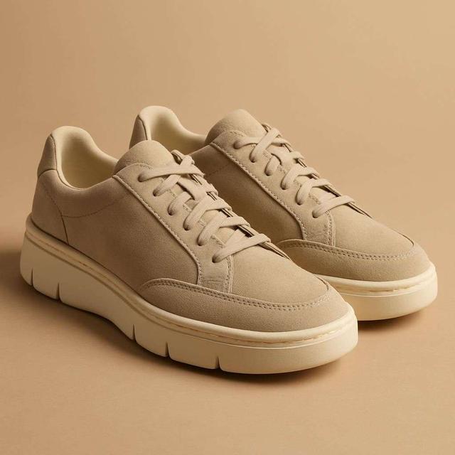 Clarks Torhill Bee Suede Sneakers Beige
