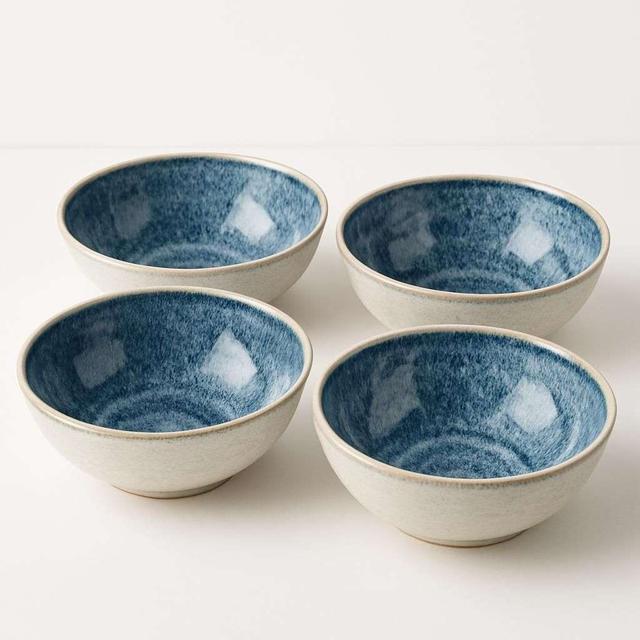 Mareld Blå/Vit Skål 21 cm 4-pack