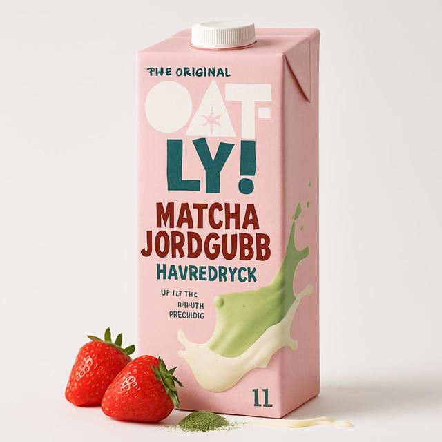 Oatly Matcha Jordgubb Havredryck 1L