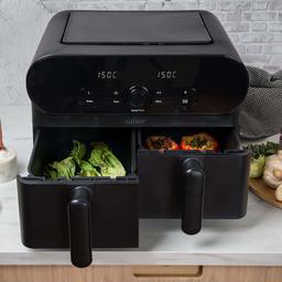 Sabor Duett dubbel airfryer 11 L svart