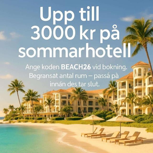Ving — upp till 3000 kr på sommarhotell (BEACH26)