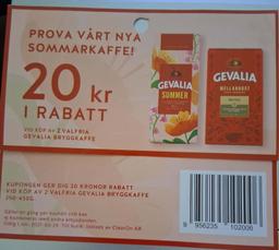 Bryggkaffe mellanrost – 2 Gevalia för 90 kr