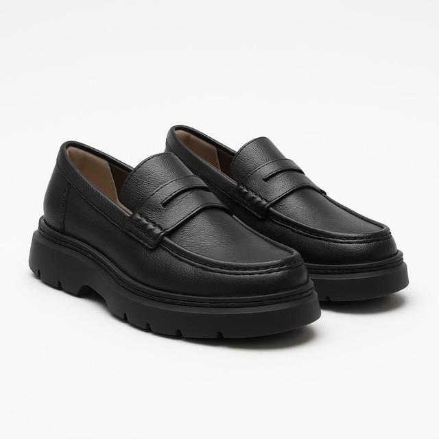 Clarks Torhill Lo G Black Leather Shoes