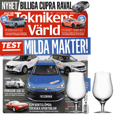5 nr av Teknikens Värld plus Orrefors-glas för 199 kr