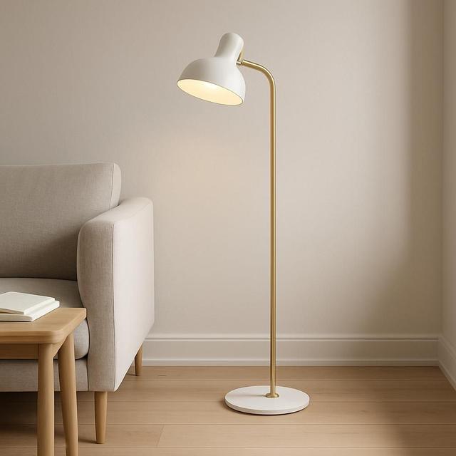 VL38 Golvlampa Vit Mässing Louis Poulsen