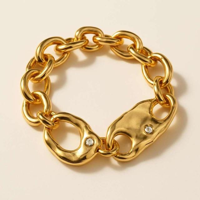 HALLIE Gold-Plated Organic Crystal Bracelet