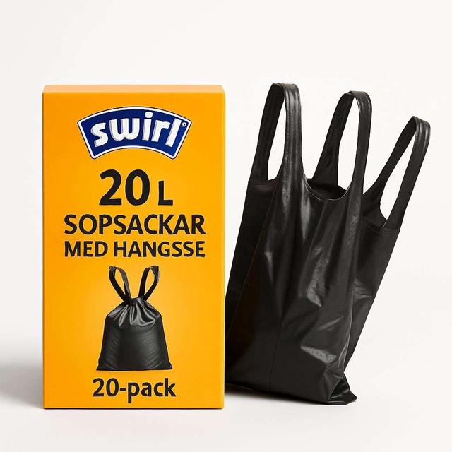 Swirl Avfallspåse med Handtag 20L 20-pack