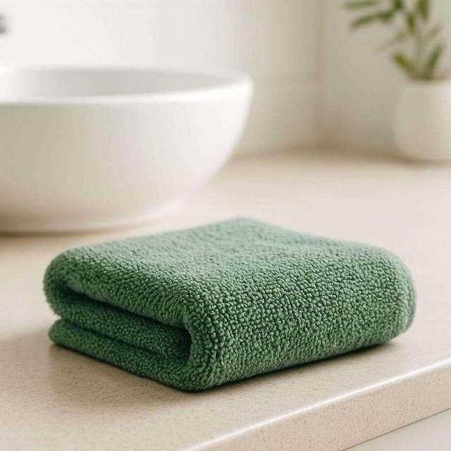 Borganäs Gästhandduk Basic Frotté Grön