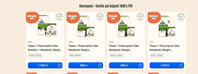 Kampanj: Hill's PD med gratis godis