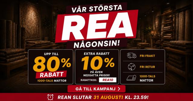 Upp till 80% + 10% extra rabatt på mattor hos Mattadirekt