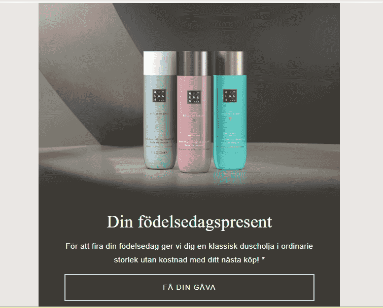 Rituals - gratis duscholja på din födelsedag