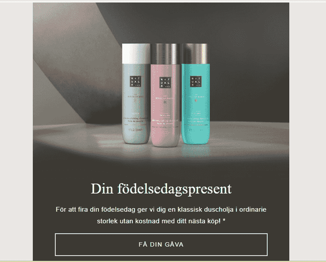 Rituals - gratis duscholja på din födelsedag