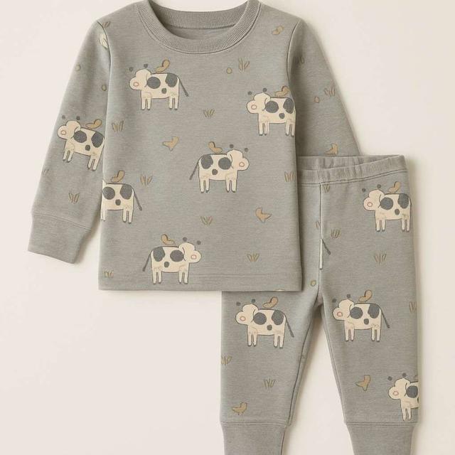 Mamma Mu Kråkan Grå Tvådelad Pyjamas