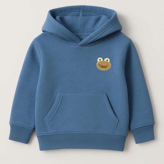 Mamma Mu och Kråkan Blå Patch Hoodie