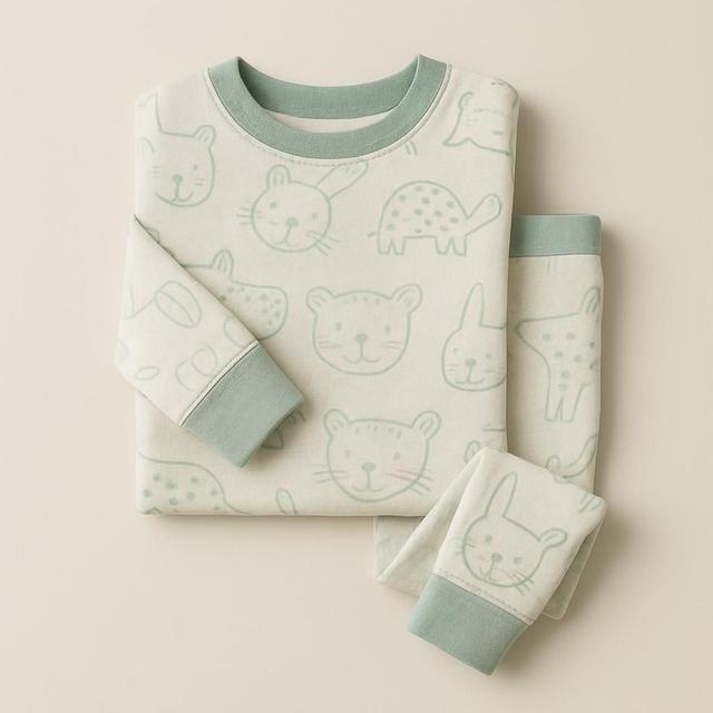 Mamma Mu & Kråkan Pyjamas Mint/Vit