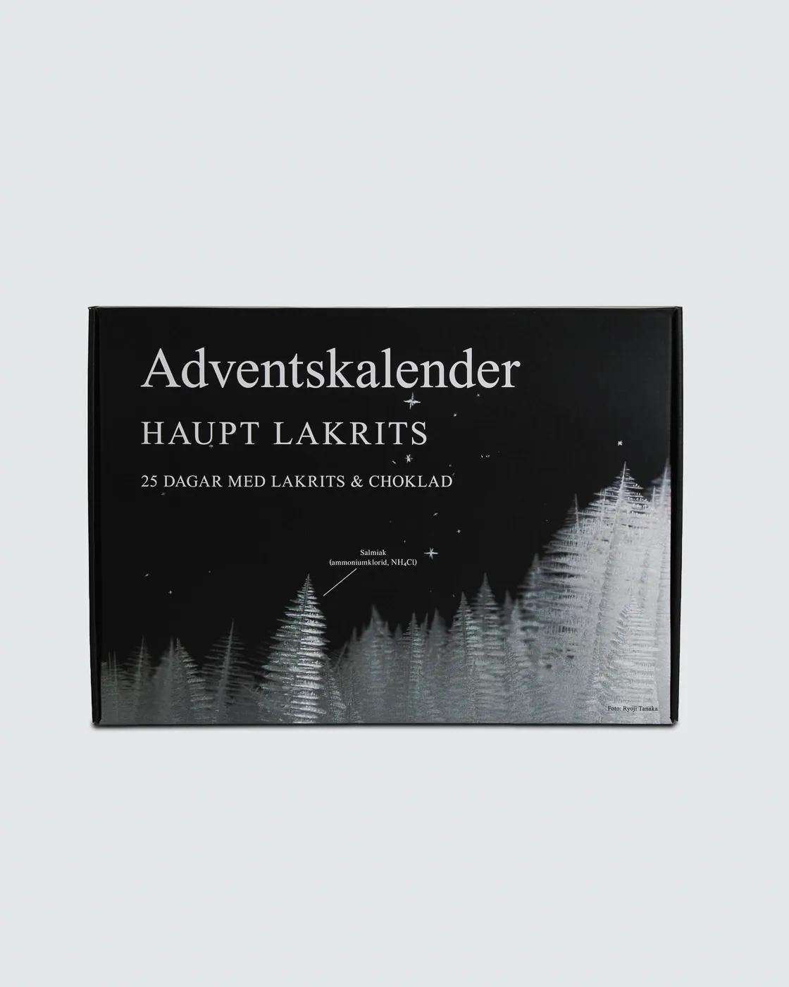 Adventskalender 2026 med 25 smaker för 299 kr hos Lakrits.se