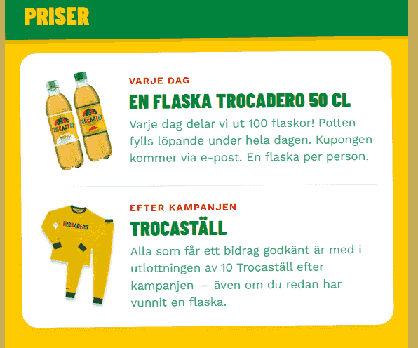 Gratis trocadero delas ut varje dag 
