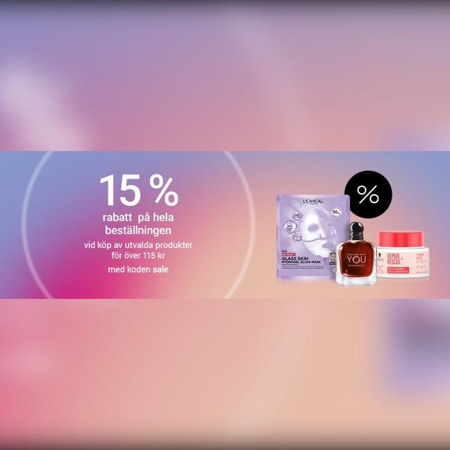 Notino: 15 % rabatt på hela beställningen över 115 kr