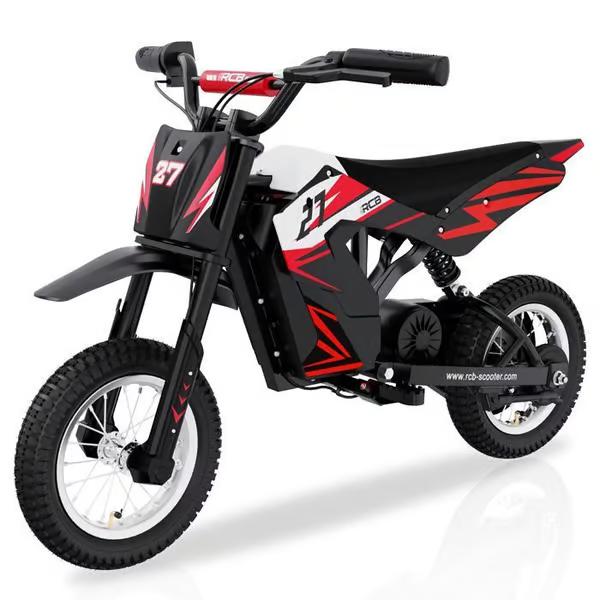 RCB Elektrisk Barnmotorcykel 300W 12-tum Röd