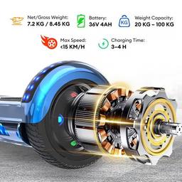 RCB Hoverboard med kart, Bluetooth och LED