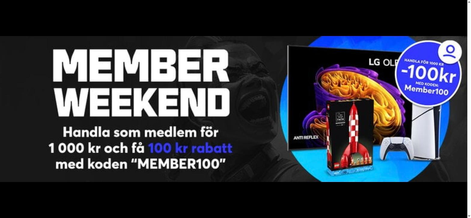 Få 100 kr rabatt när du handlar för minst 1 000 kr hos Webhallen