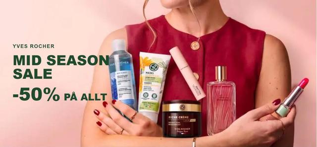 Få 50% rabatt på allt hos Yves Rocher