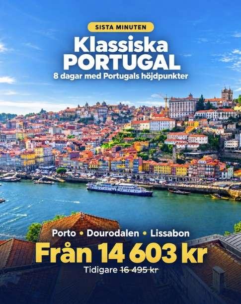 Klassiska Portugal 8 dagar för 14 603 kr hos Rolfs Flyg & Buss