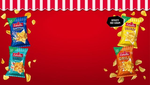 Estrella Chips 160 g, Ny Storlek