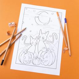 Gratis halloweenpyssel och målarbilder att skriva ut hos inkClub