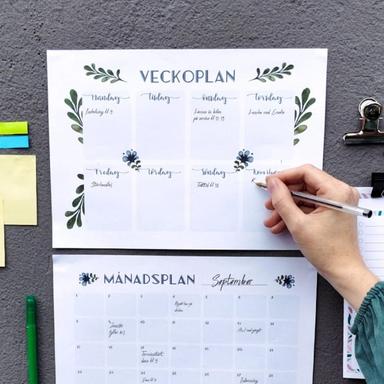 Gratis mallar för veckoplanering, budget och mål att skriva ut hos inkClub