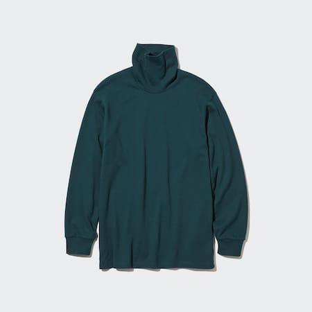 Soft Brushed Cotton Turtleneck Long Sleeved T-Shirt | UNIQLO SE